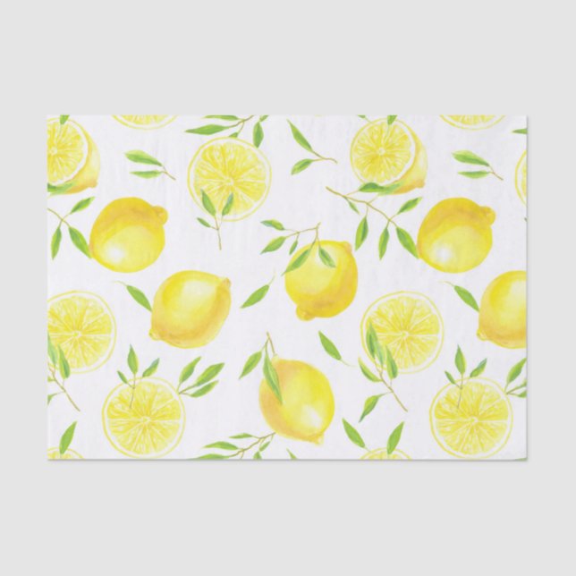 Lemons and leaves tissue paper (Front)
