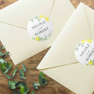 Lemons and Leaves Watercolor Sticker