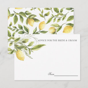 Lemons and leaves Wedding Advice or recipe Invitation