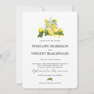 Lemons and Lemonade Wedding Invitation