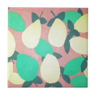 Lemons and Limes Citrus Fresh Pattern Tile