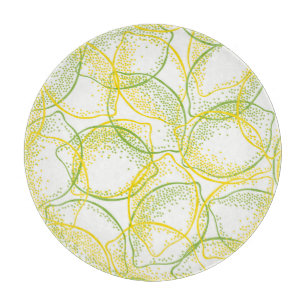 Lemons and Limes: Fresh Pattern. Cutting Board