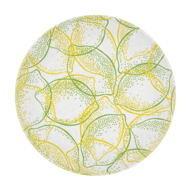 Lemons and Limes: Fresh Pattern. Cutting Board (Front)