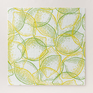 Lemons and Limes: Fresh Pattern. Jigsaw Puzzle