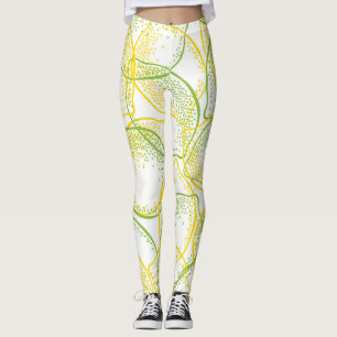 Lemons and Limes: Fresh Pattern. Leggings