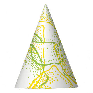 Lemons and Limes: Fresh Pattern. Party Hat