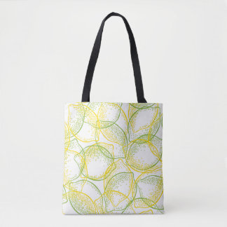 Lemons and Limes: Fresh Pattern. Tote Bag