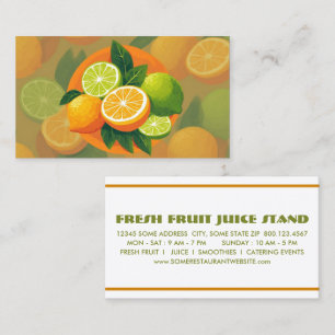 lemons and limes fruit juice stand loyalty card