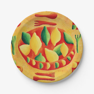 Lemons and Limes Paper Plate