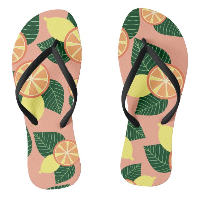Lemons and oranges flip flops (Footbed)