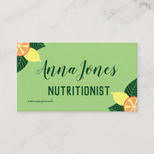Lemons and oranges Nutritionist Business Card