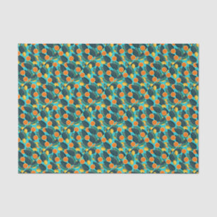 lemons and oranges teal tissue paper