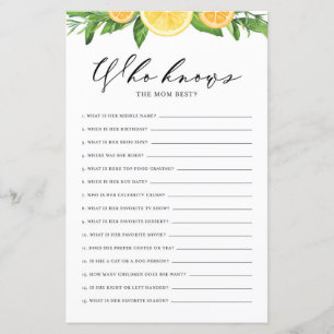 Lemons and Oranges Who Knows Mum the Best Game