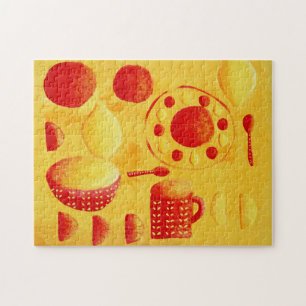 Lemons and Oranges with Bowls Painting Jigsaw Puzzle