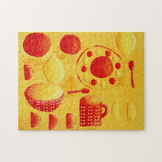 Lemons and Oranges with Bowls Painting Jigsaw Puzzle (Horizontal)