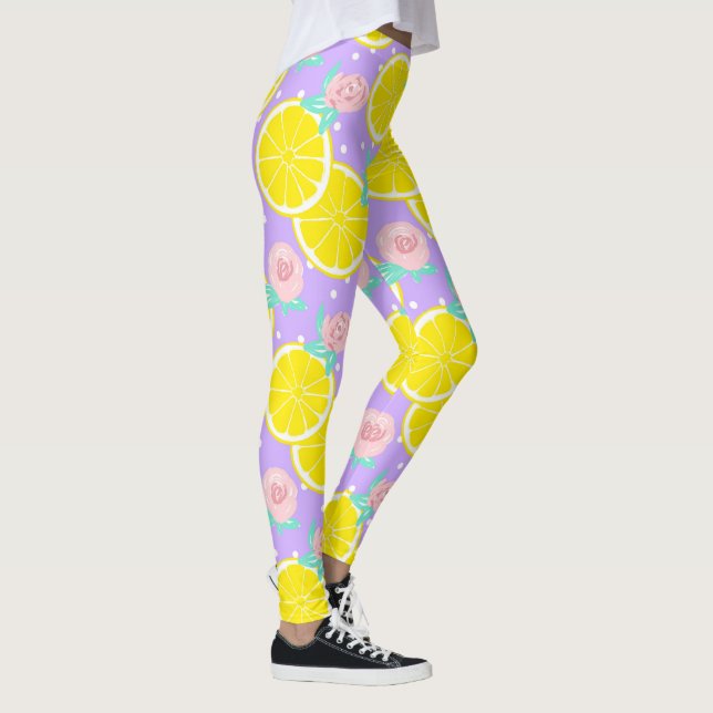 Lemons and Roses Leggings (Right)