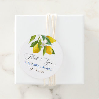 Lemons and tiles Mediterranean Favour Tags
