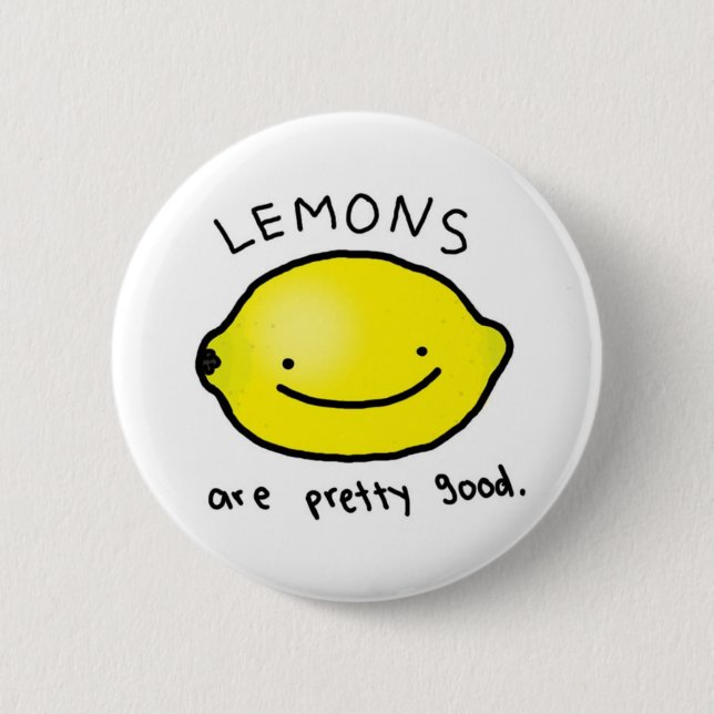 Lemons are pretty good badge (button) (Front)