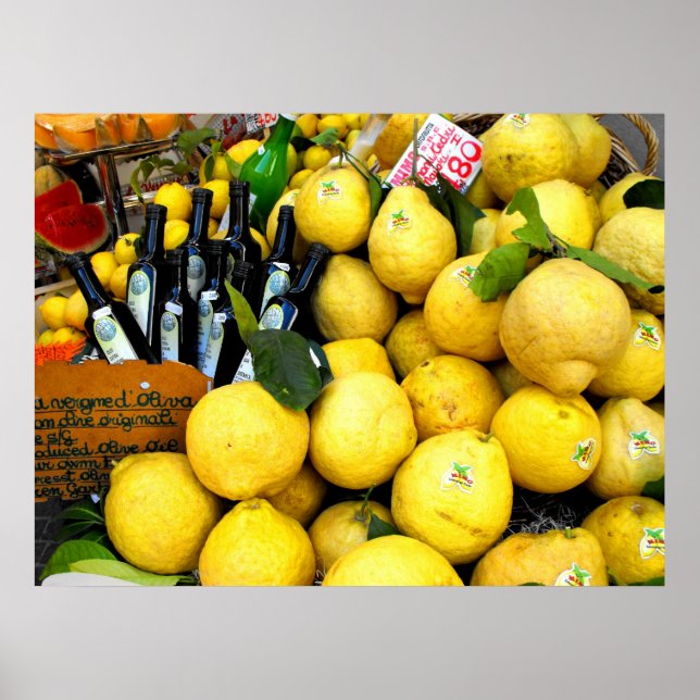 Lemons at Limone at Lake Garda Poster (Front)