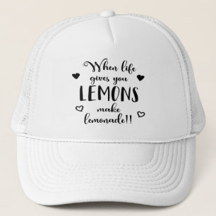 Lemons Attitude Success Dreams Motivational Quote Trucker Hat