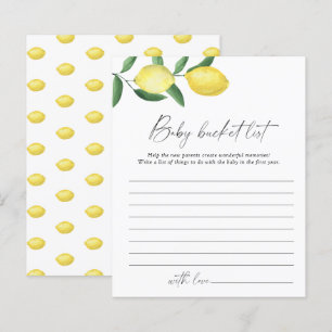 Lemons - Baby bucket list game