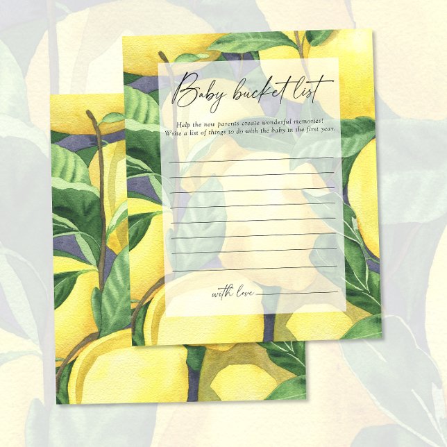 Lemons - Baby bucket list game (Creator Uploaded)