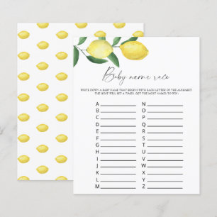 Lemons - Baby name race game