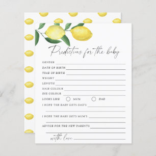 Lemons - Baby predictions and advice