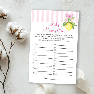 Lemons Baby Shower Baby Memory Game