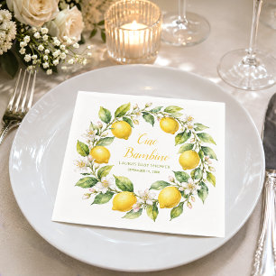 Lemons Baby Shower Ciao Bambino Italian Theme Napkin