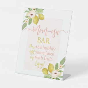 Lemons Baby Shower Momosa bar Pedestal Sign