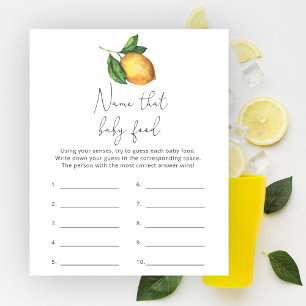 Lemons baby shower Name that baby Food game