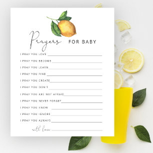 Lemons baby shower Prayers for baby