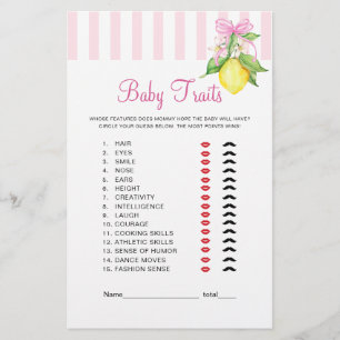 Lemons Baby Traits Game