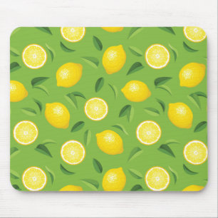 Lemons Background Pattern Mouse Mat