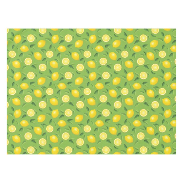 Lemons Background Pattern Tablecloth (Front (Horizontal))