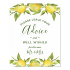 Lemons Blossom Chic Advice and Well Wishes Sign
