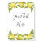 Lemons Blossom Greenery Watercolor Sign