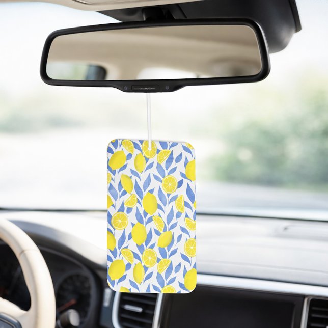 Lemons Blue Mediterranean Car Air Freshener (Creator Uploaded)