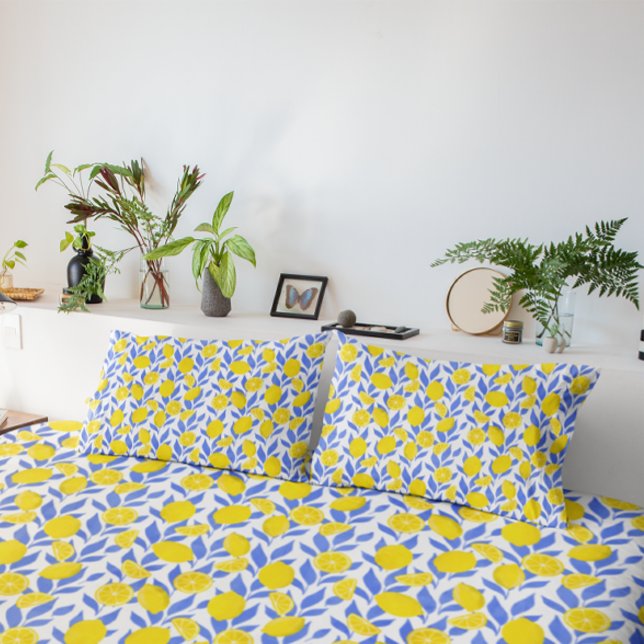 Lemons Blue Mediterranean Pillowcase (Creator Uploaded)
