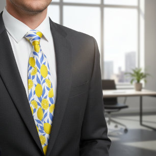 Lemons Blue Mediterranean Tie