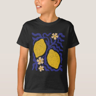 Lemons Boho Floral Mediterranean Summer Vacation T-Shirt