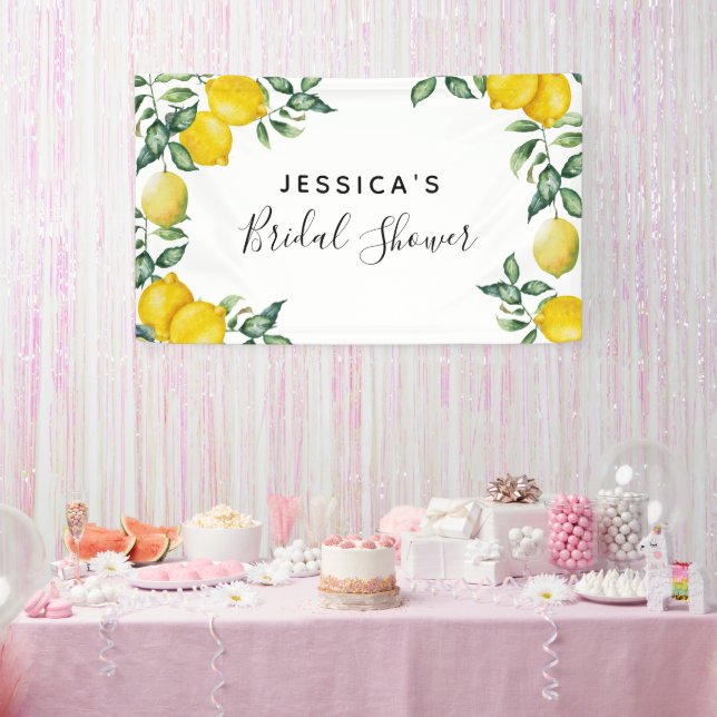 Lemons Bridal Shower Backdrop Decor Banner (Party)
