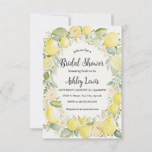 Lemons Bridal shower invitation, Lemonade invite