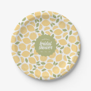 Lemons Bridal Shower or Wedding Personalized Paper Plate