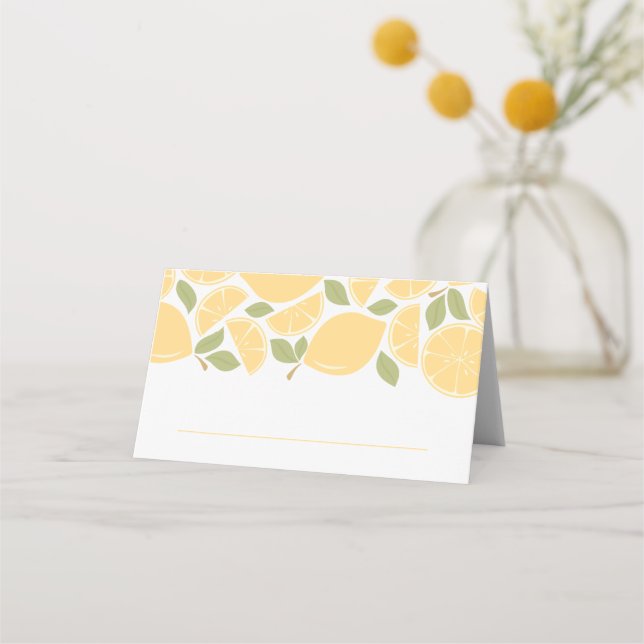 Lemons Bridal Shower or Wedding Place Card (Front)