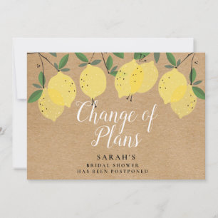 Lemons Change of Plans Bridal Shower Save The Date