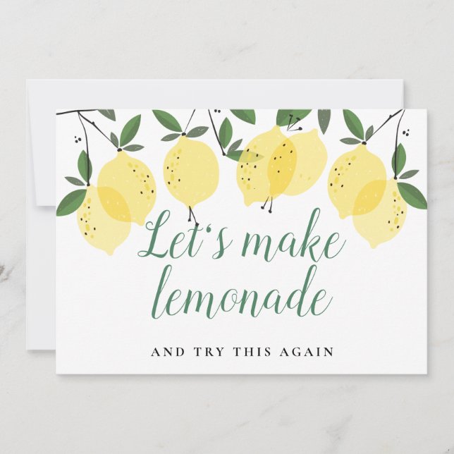 Lemons Change the Date Postponed Cancelled Event Save The Date (Front)