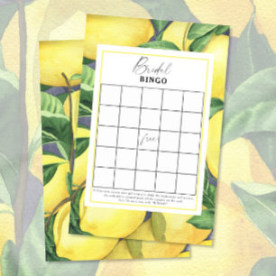 Lemons Citrus - Bridal shower bingo game