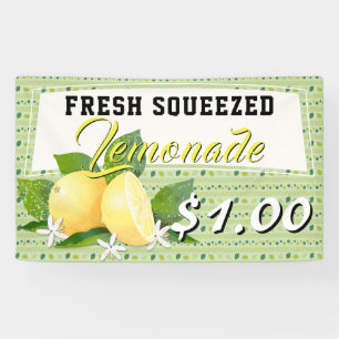 Lemons Citrus Fruit Lemonade Stand Banner